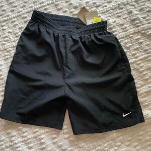 Nike Black Sports Shorts with Swoosh
